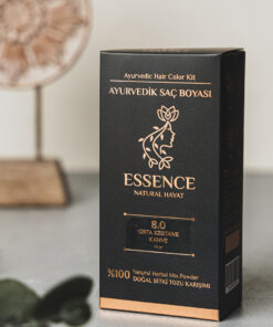AYURVEDİK SAÇ BOYASI ORTA KESTANE KAHVE 8.0