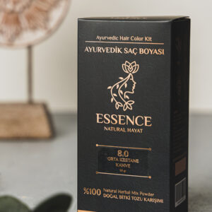 AYURVEDİK SAÇ BOYASI ORTA KESTANE KAHVE 8.0