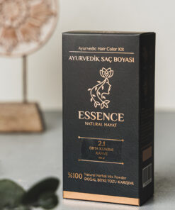 AYURVEDİK SAÇ BOYASI ORTA KUMRAL KAHVE 2.1